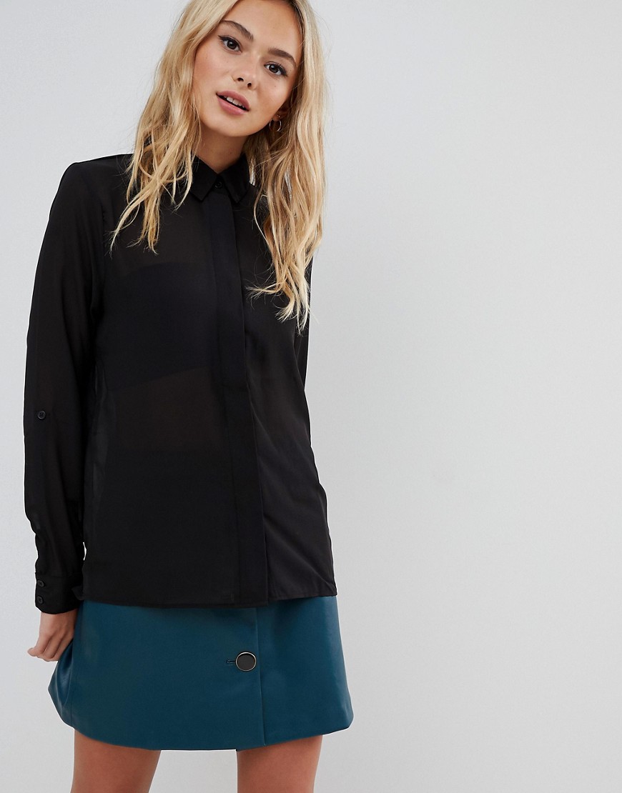 Urban Bliss blouse with sheer cut out