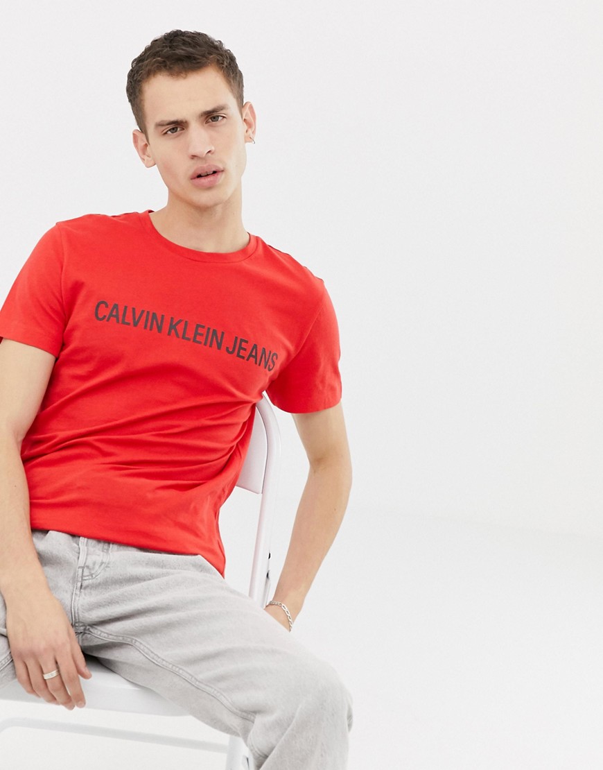 Calvin Klein Jeans institutional logo t-shirt red
