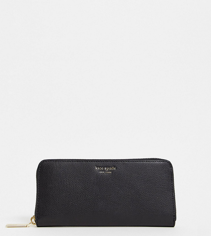 Kate Spade black slim continental leather purse