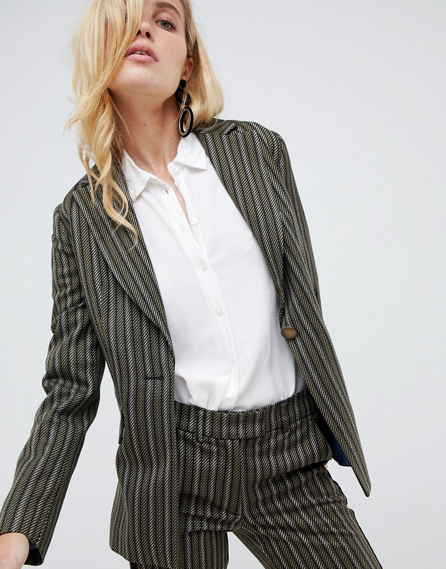 Sisley stripe tailored blazer