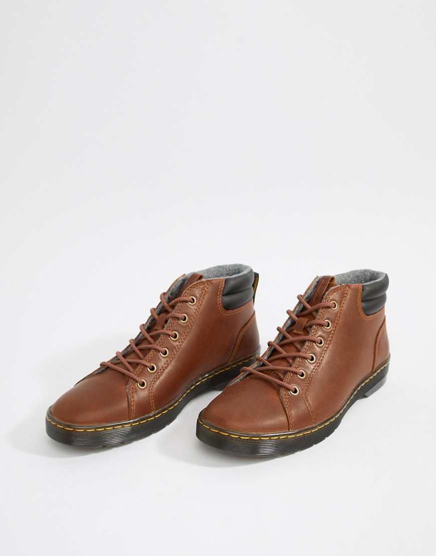 Dr Martens Plaza 6-eye boots in tan