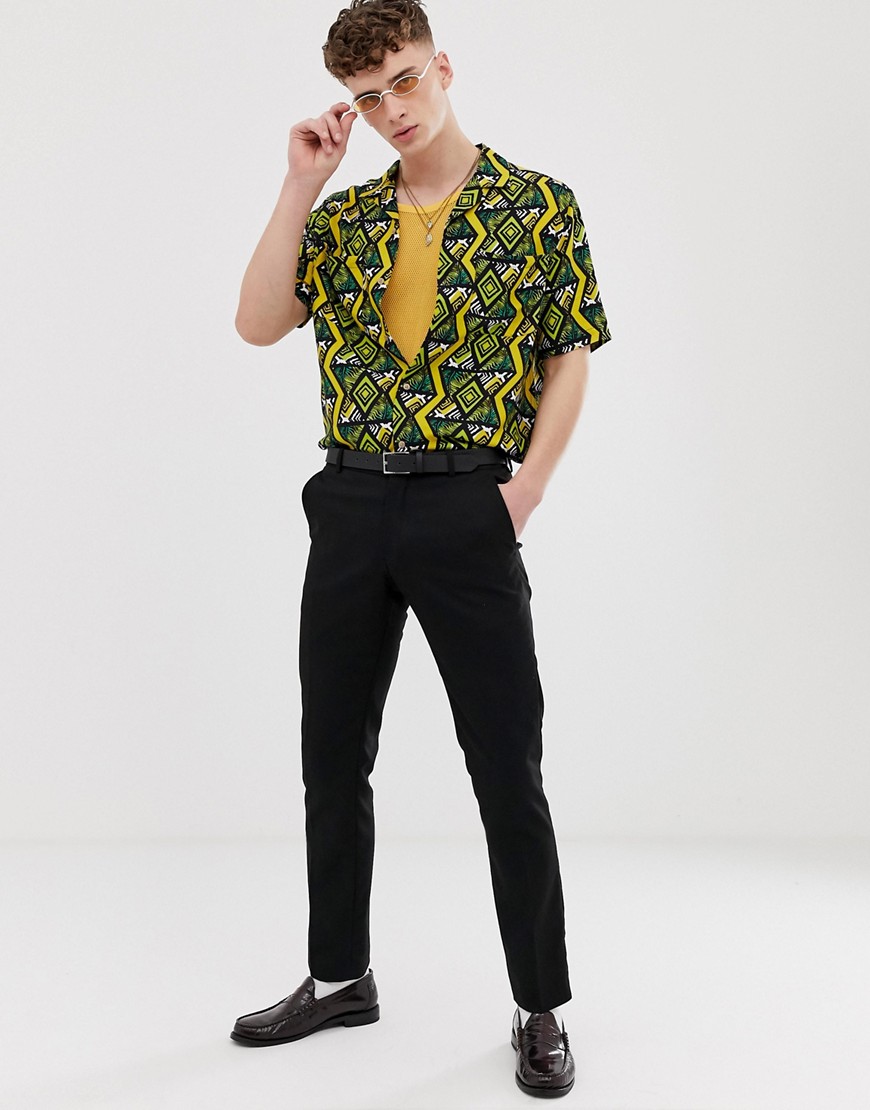 ASOS DESIGN festival relaxed shirt with aztec tile print