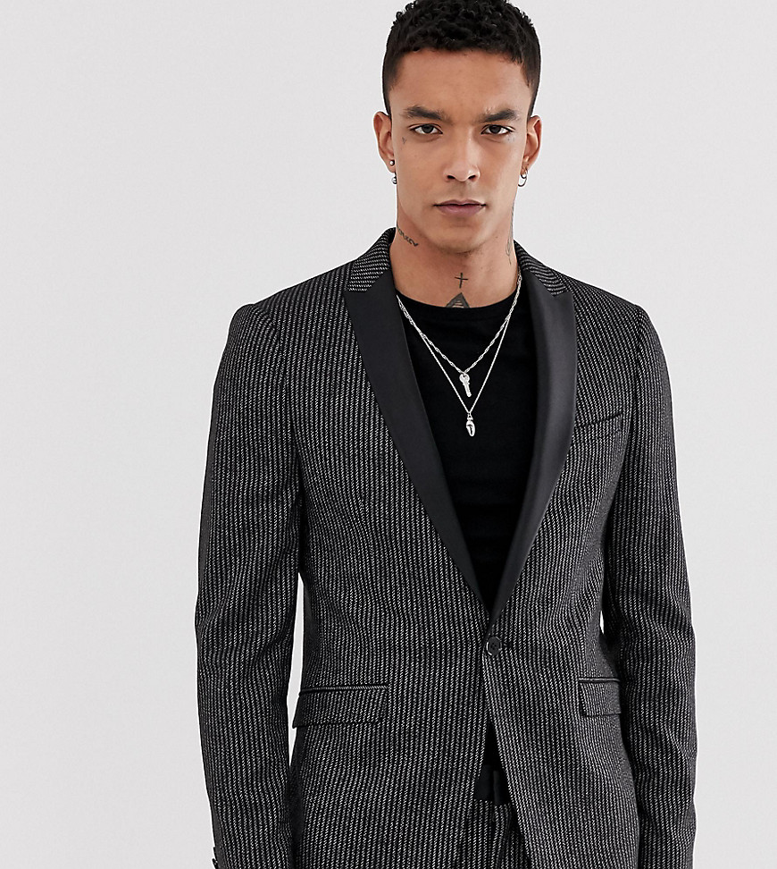 Heart & Dagger skinny fit suit jacket in stripe