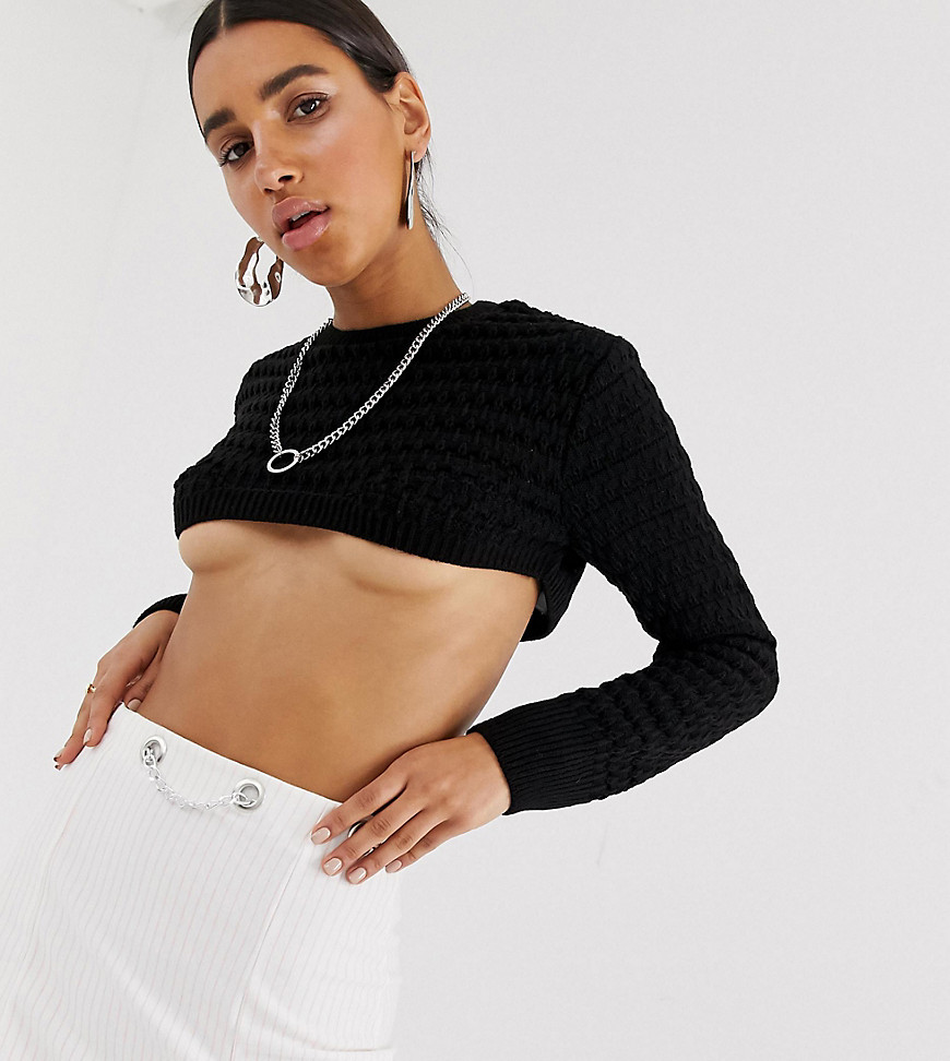 Reclaimed Vintage inspired knitted super crop