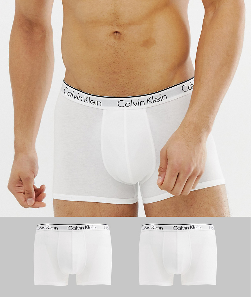 Calvin Klein 2 Pack trunks in white