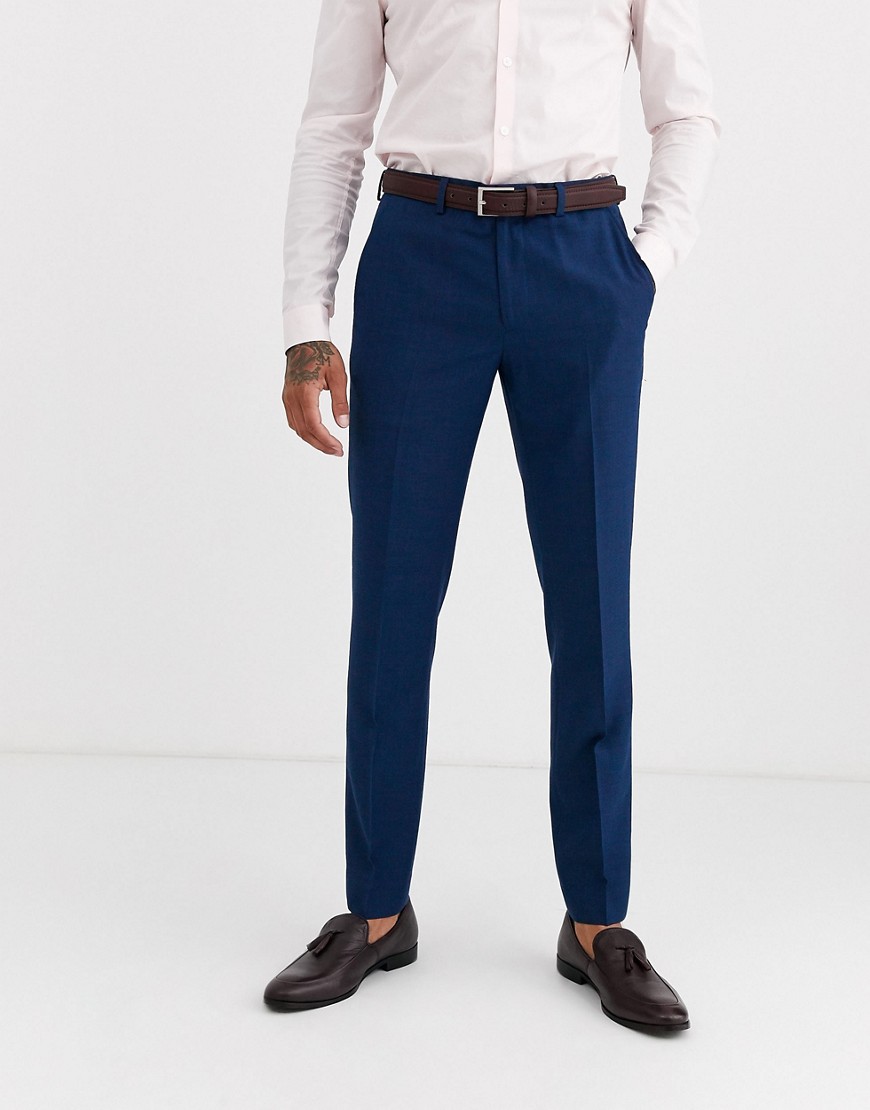 Burton Menswear slim suit trousers in blue