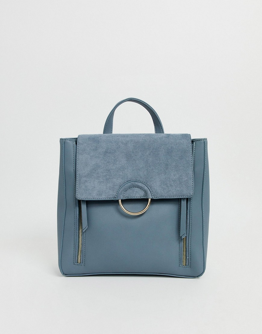 Forever New backpack with zip detail in blue