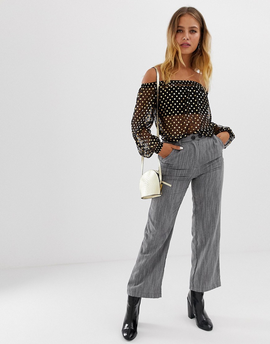 Wednesday's Girl vintage fit trousers in stripe