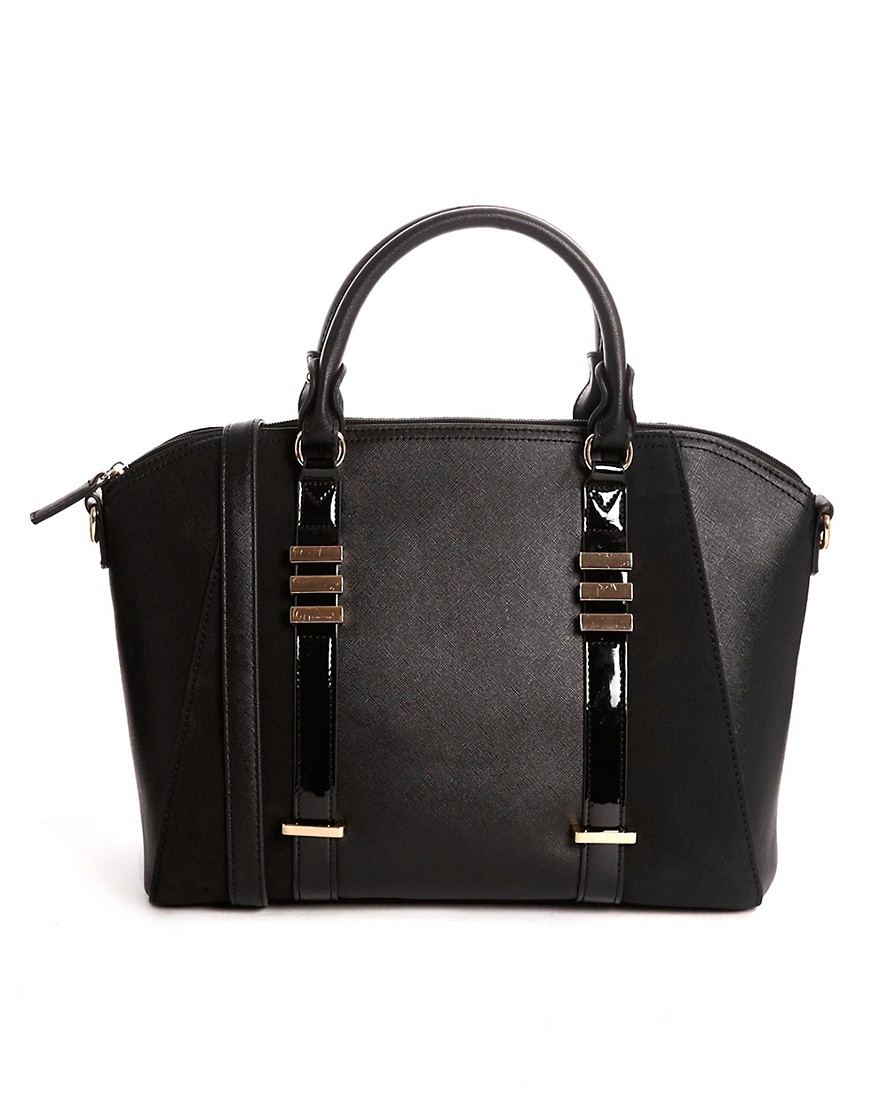 New Look | New Look Wendy Bag in Patent Black at ASOS