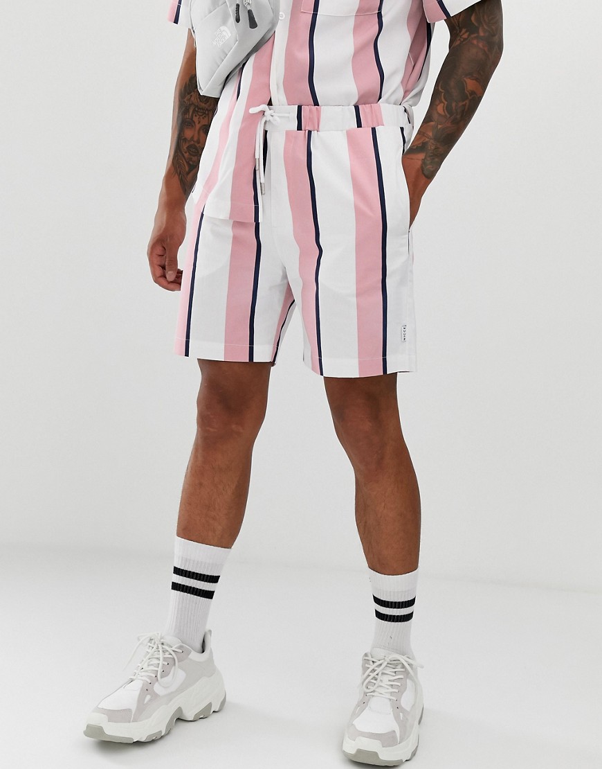Nicce co-ord shorts with stripe print