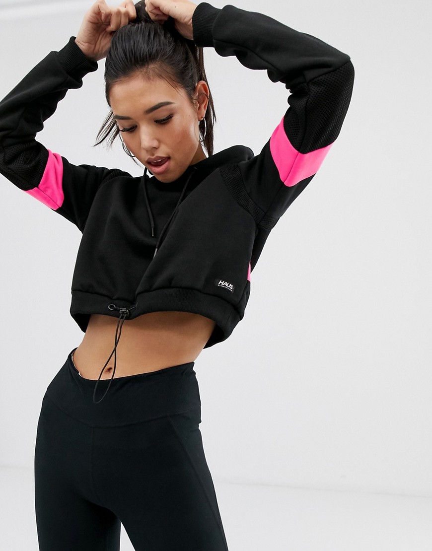 Haus by Hoxton Haus cropped sweater in black