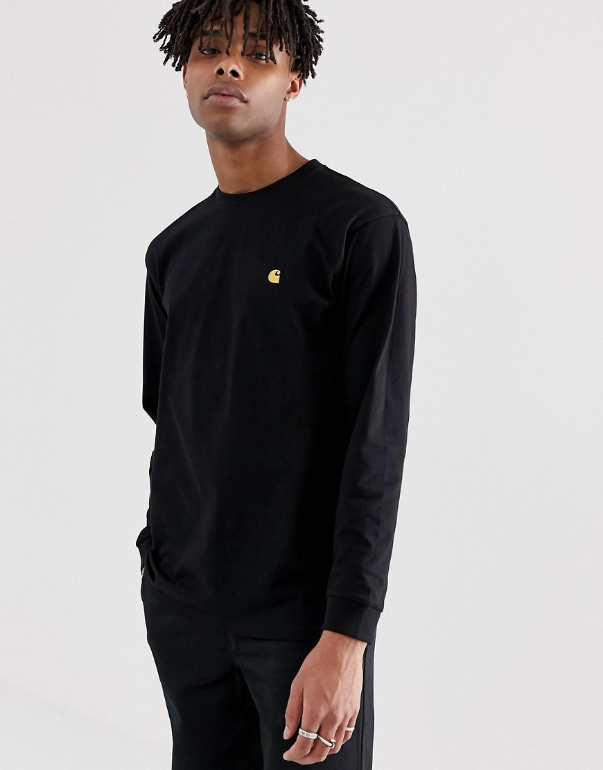 Carhartt WIP long sleeve Chase t-shirt in black