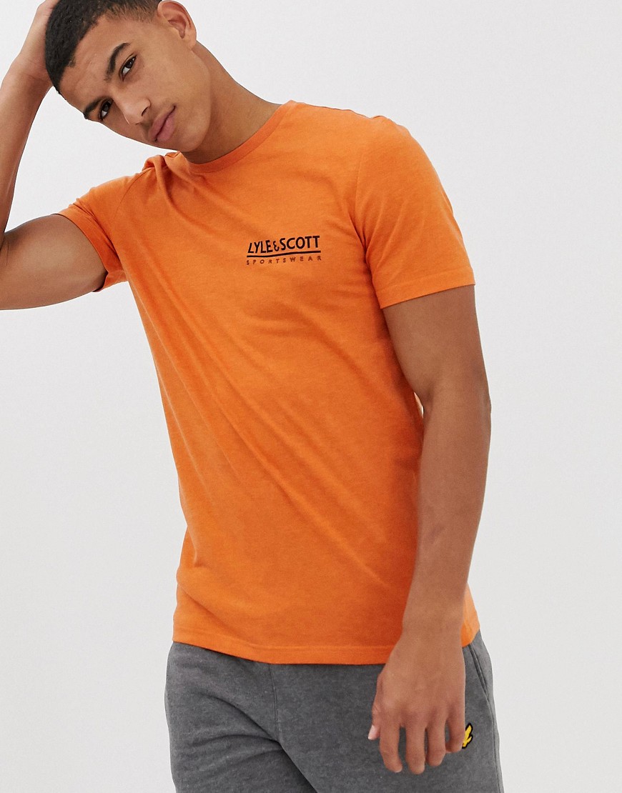 Lyle & Scott Fitness small logo t-shirt in burnt orange