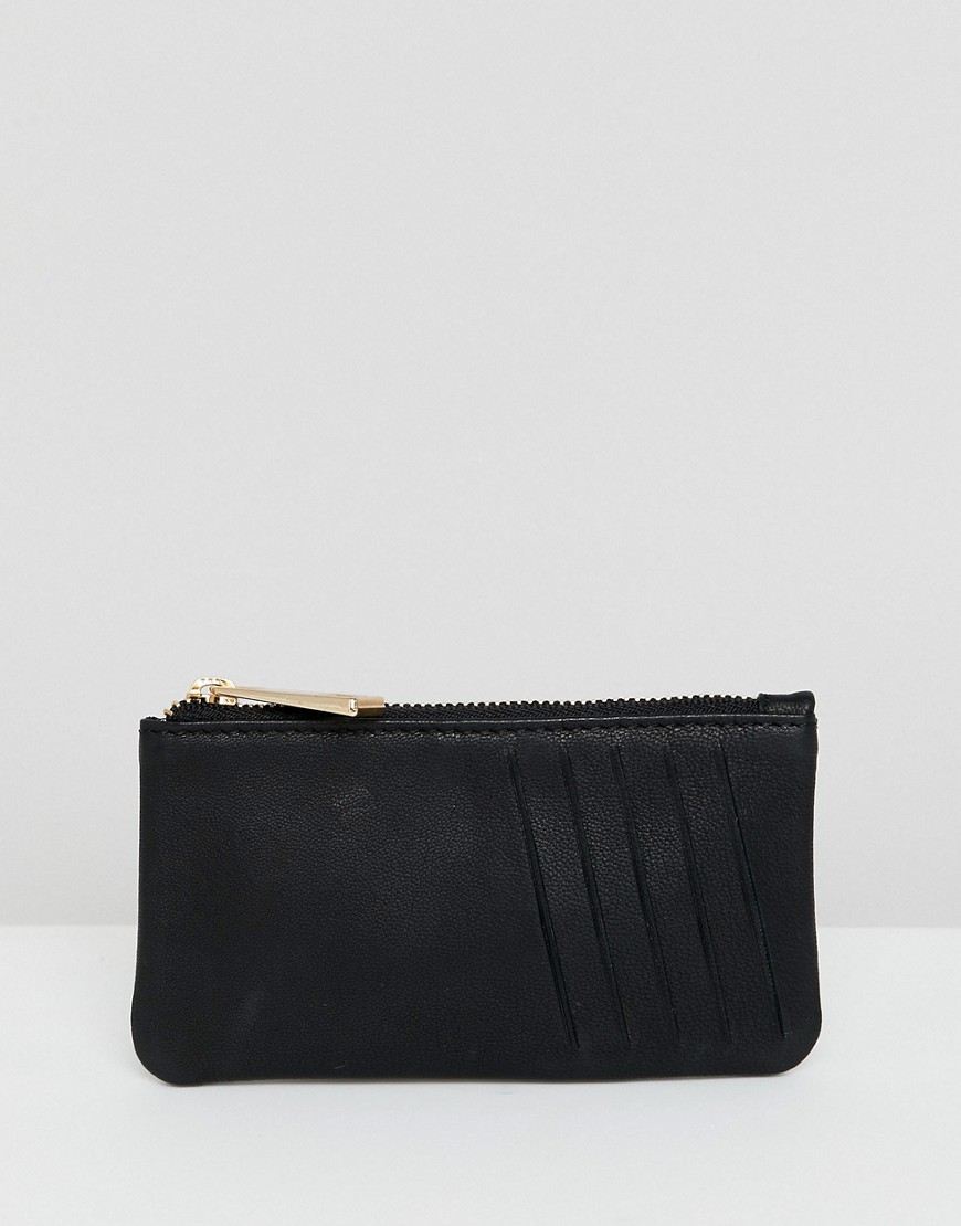 ASOS DESIGN leather elongated coin purse