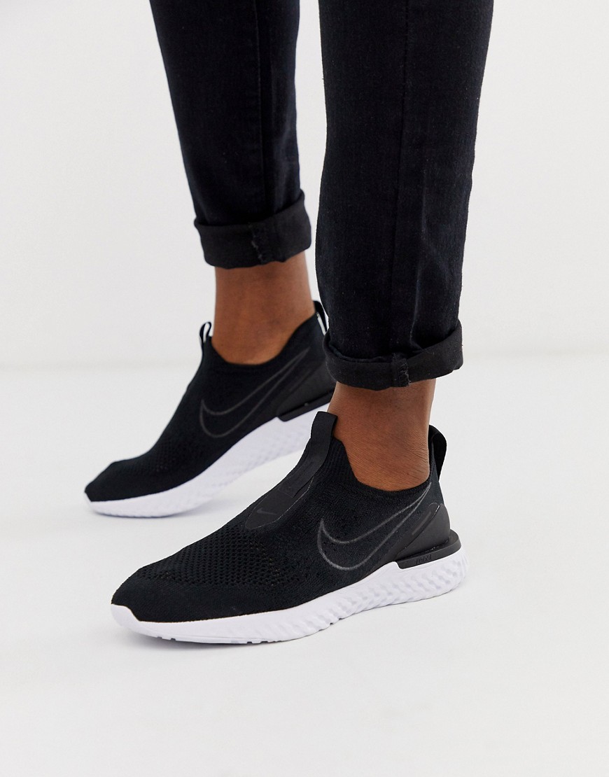 Nike Running Epic React Flyknit moc trainers in black