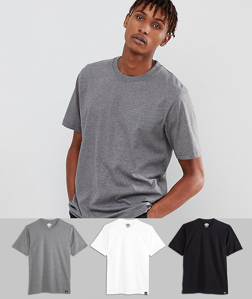 Dickies 3 pack t-shirts in multi-colour