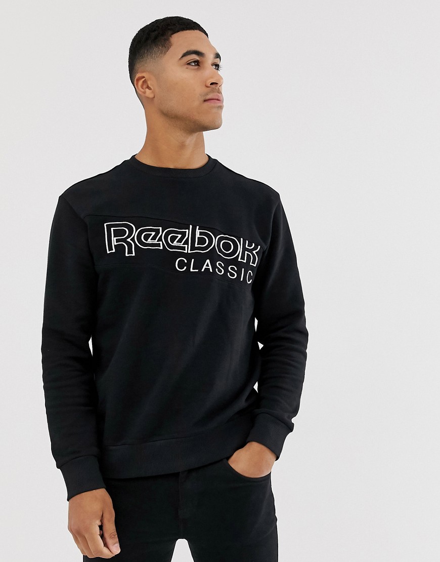Reebok classic logo sweatshirt in black