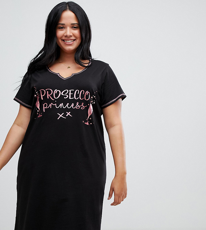 Yours Prosecco Princess Short Sleeve Nightdress