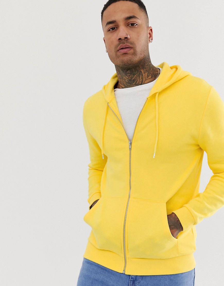Yellow Zip Up Sweatshirt Factory Sale, UP TO 61% OFF | www 
