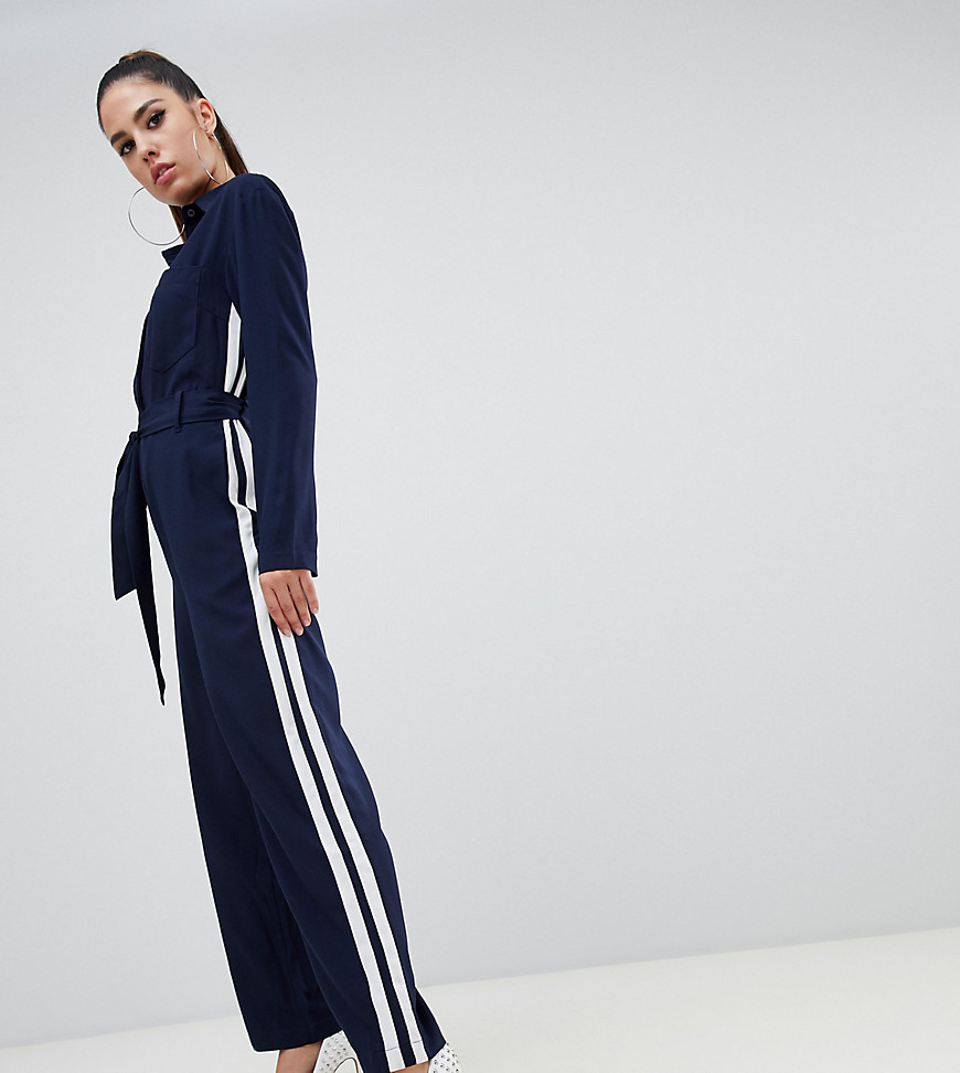 Parallel Lines jumpsuit with side stripe