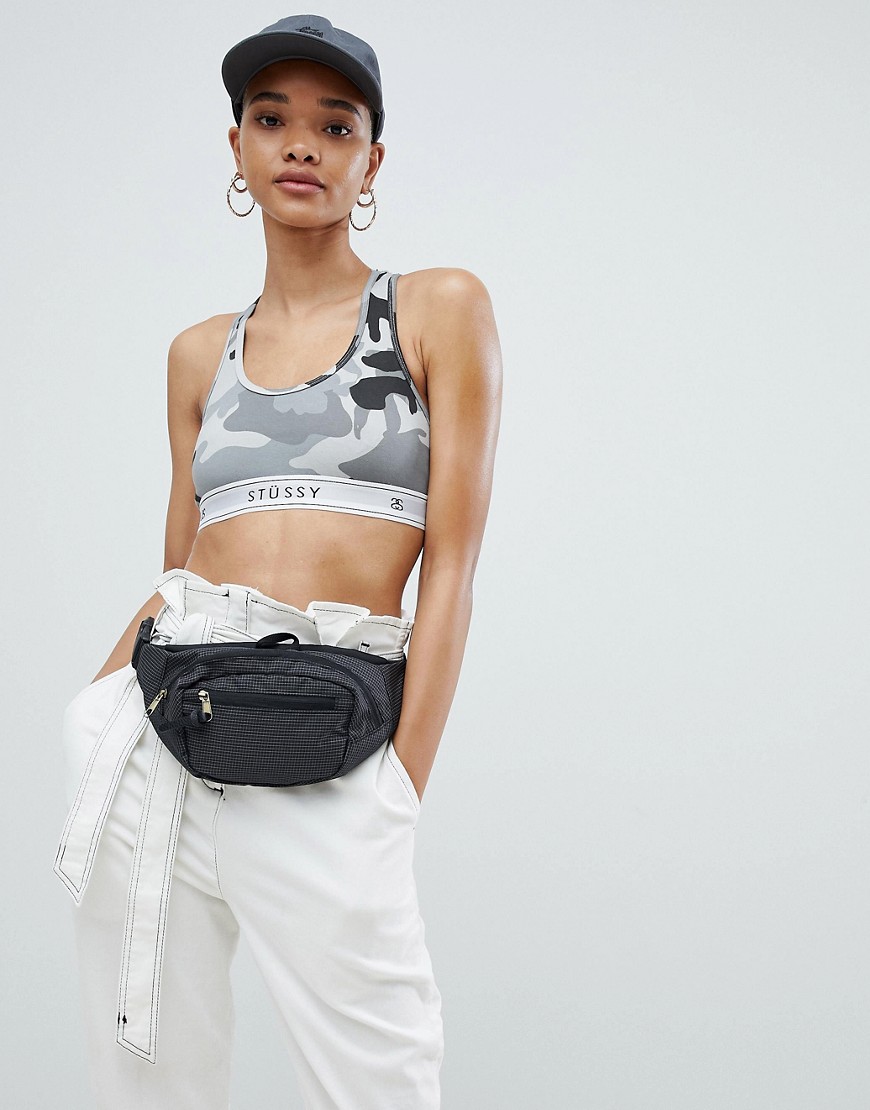 Stussy Bralet With Logo Taping In Camo - Camo