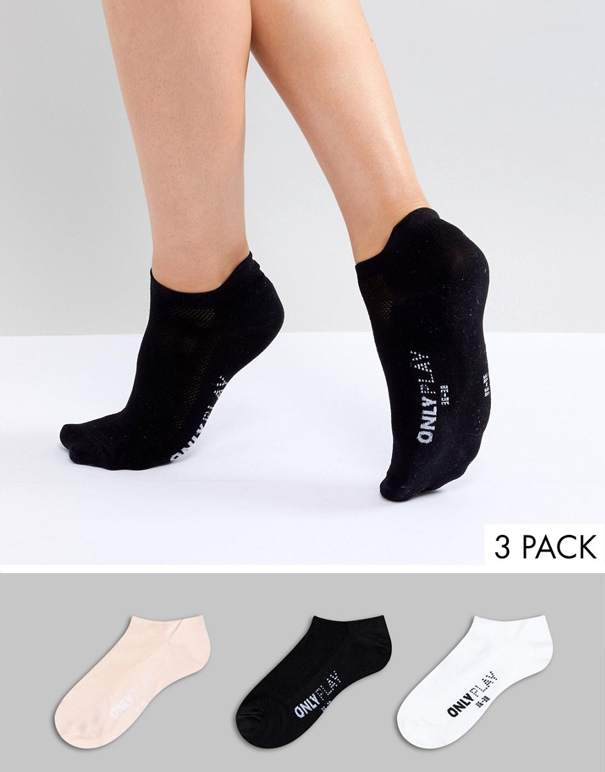 Only Play 3 Pack Gym Ankle Socks