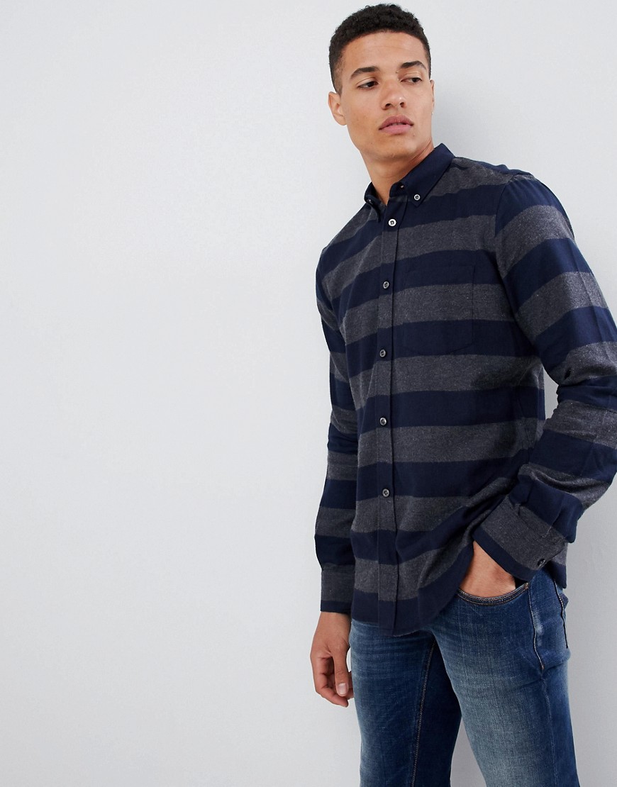 French Connection Stripe Flannel Shirt
