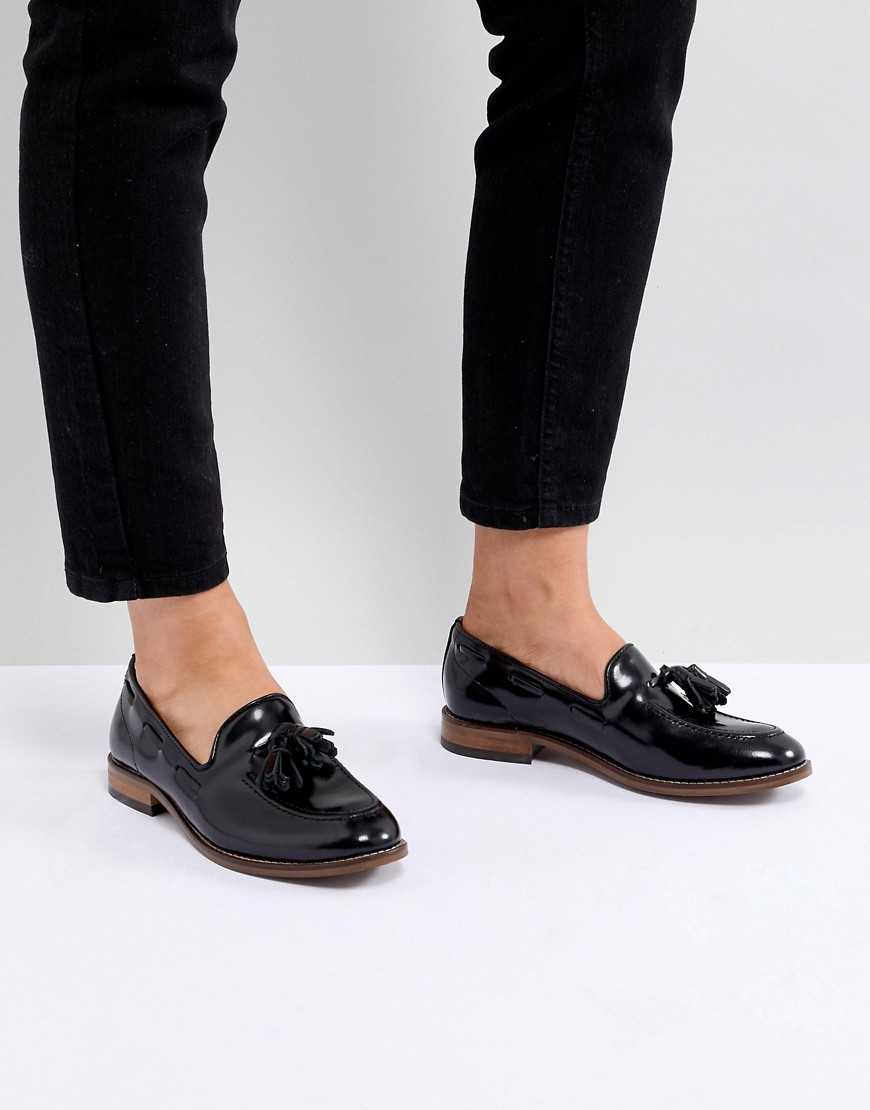 H By Hudson Leather Tassle Flat Shoes