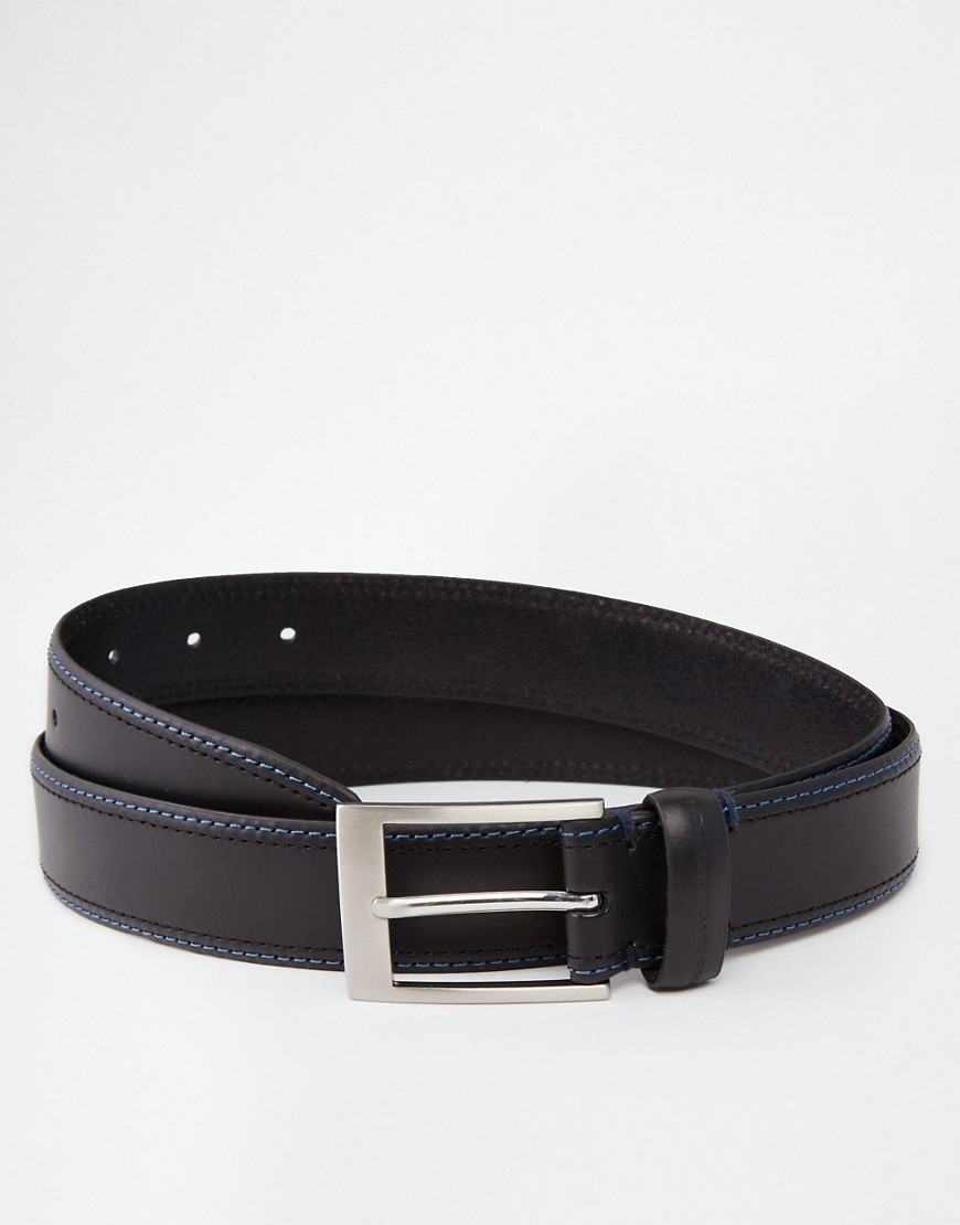 French Connection | French Connection Leather Belt With Contrast Stitch ...