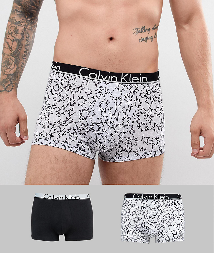 Calvin Klein trunks 2 pack ID cotton star print