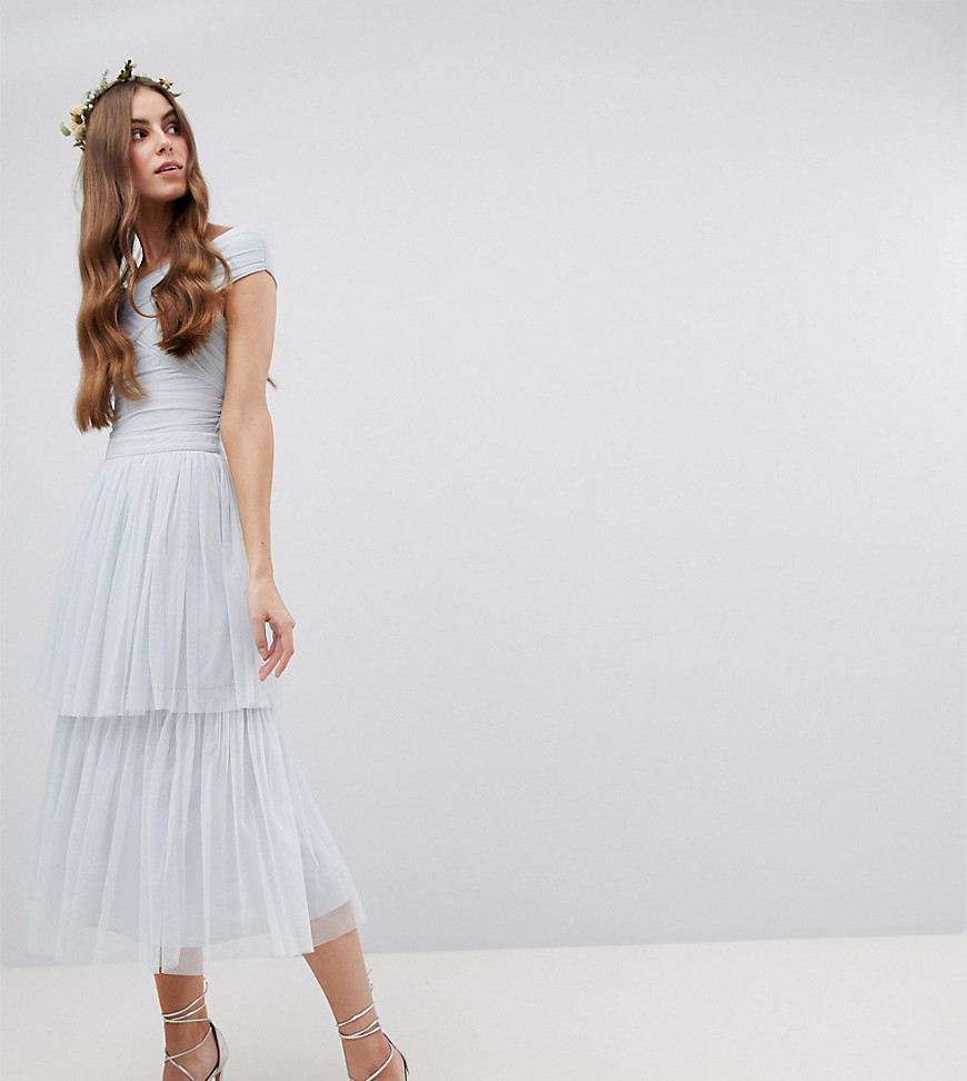 Maya Tall Premium Tulle Layered Midi Bridesmaid Skirt