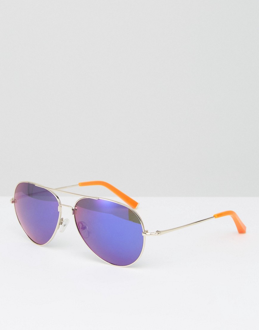 Солнцезащитные очки-авиаторы с фиолетовыми стеклами Matthew Williamson 