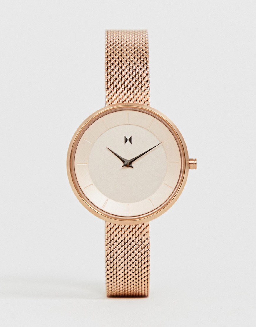MVMT Mod mesh watch in rose gold