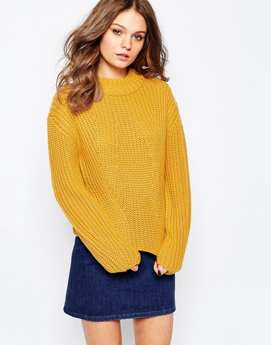 Fashion Union | Fashion Union Crop Ribbed Dropped Shoulder Jumper at ASOS