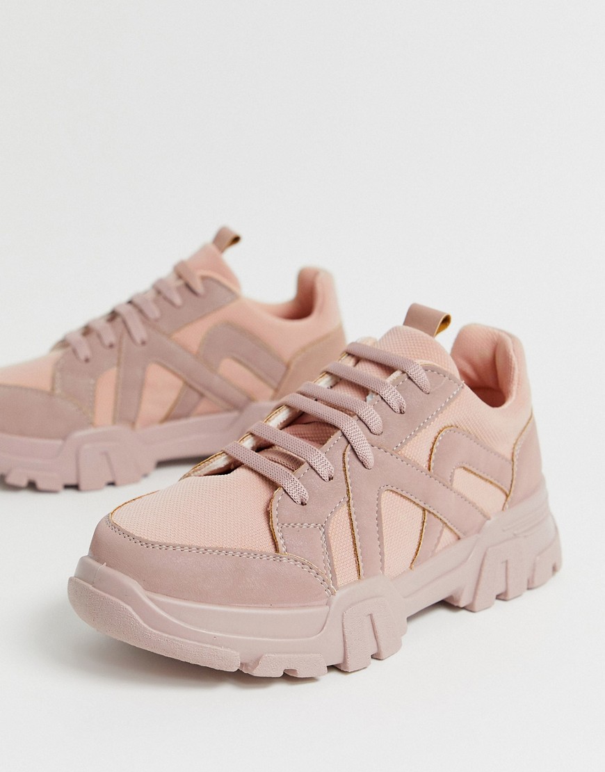 ASOS DESIGN Drone chunky trainers in pink