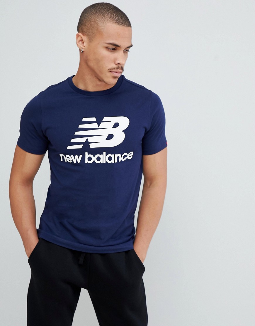 New Balance logo t-shirt in navy MT83530_PGM
