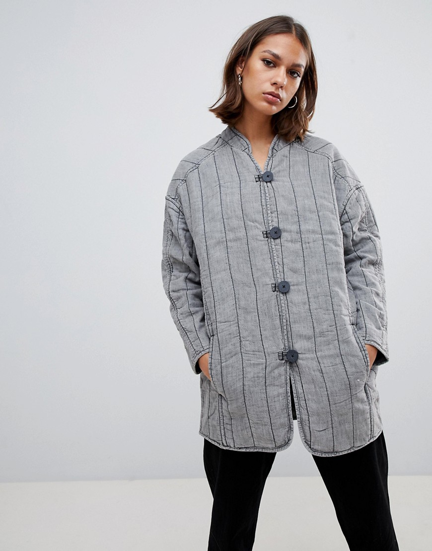Waven Lykke quilted collarless jacket