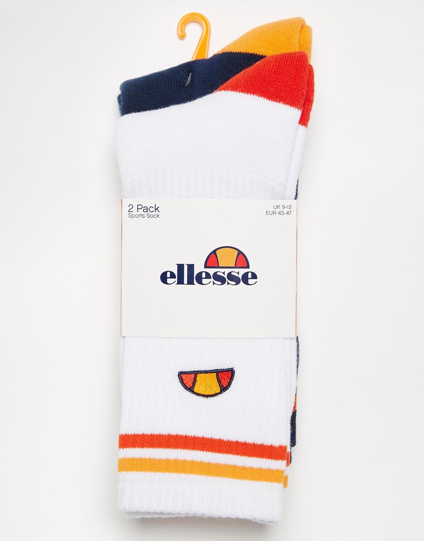 ELLESSE | Ellesse 2 Pack Crew Socks at ASOS