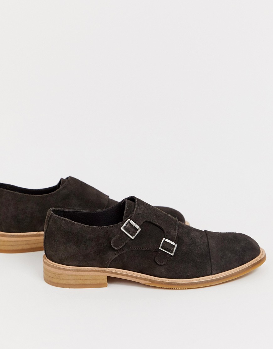 Selected Homme suede monk shoes