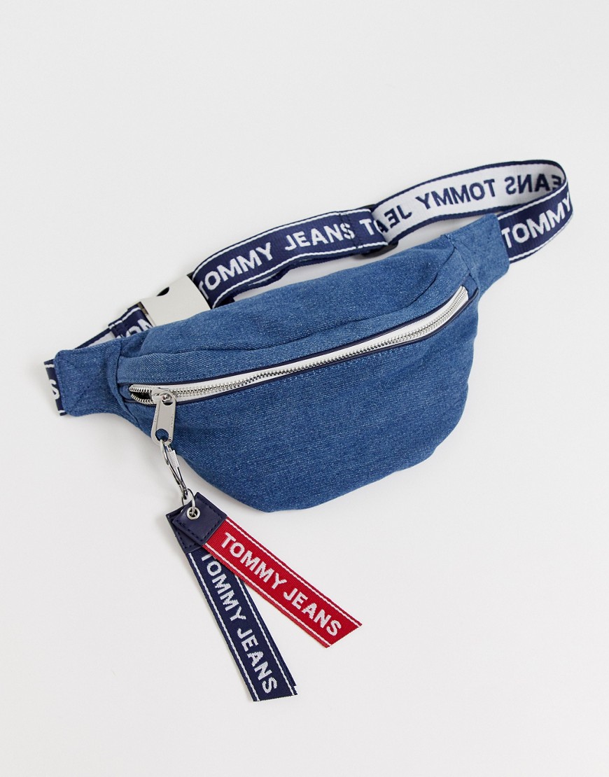 Tommy Jeans denim bumbag with logo tape