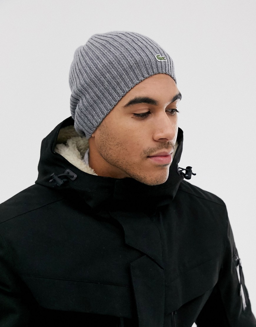 Lacoste slouch beanie hat