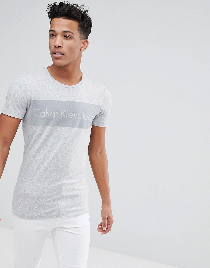Приталенная футболка Calvin Klein - Серый 