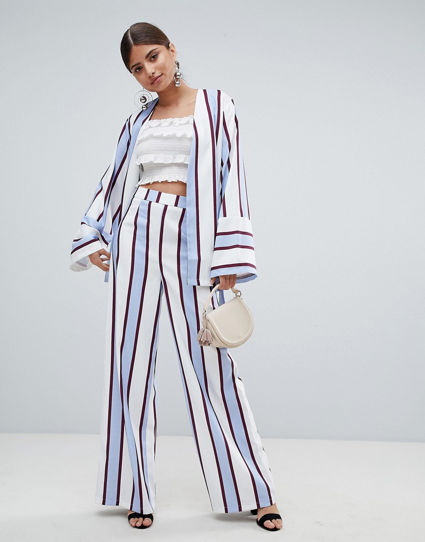 Missguided Striped Wide Leg Trouser