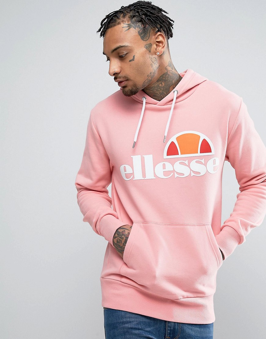 ellesse hoodie with classic logo in pink