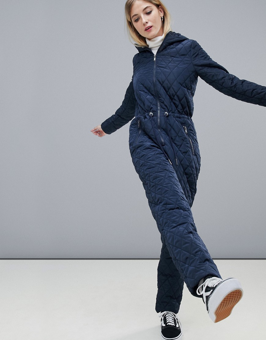 Noisy May quilted boilersuit - Navy