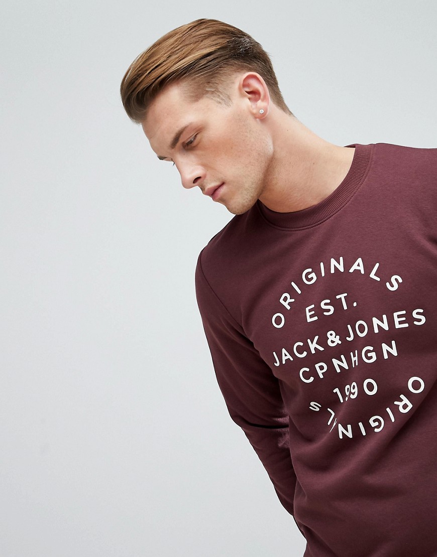 Jack & Jones Originals Sweatshirt With Brand Graphic - Sassafras