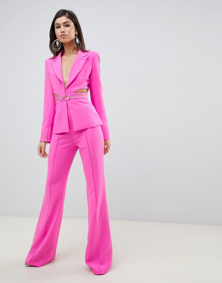 Forever Unique flare suit trousers - Pink
