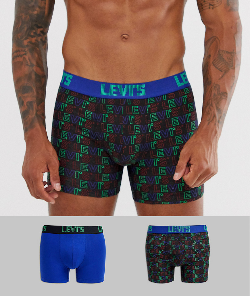 Levi's 2 pack outline logo print trunks