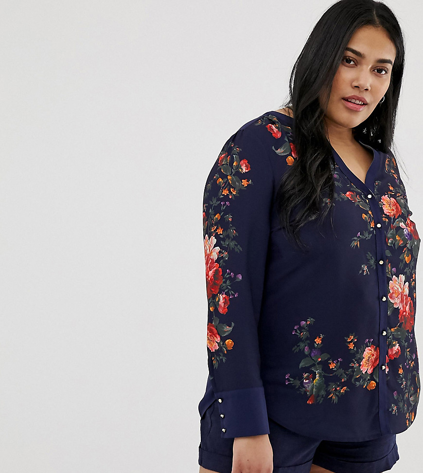 Oasis Curve shirt in floral print