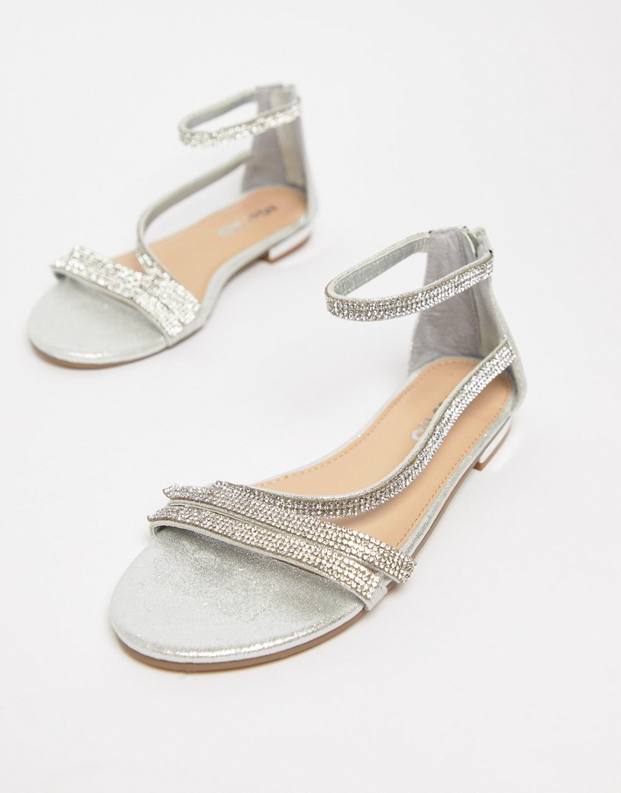 Miss KG Ren Flat Sandals - Silver